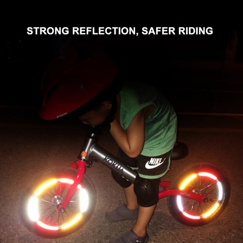 5Pcs Reflective Stickers for Bicycle Safety Fluorescent Colors - Picture 6 of 12