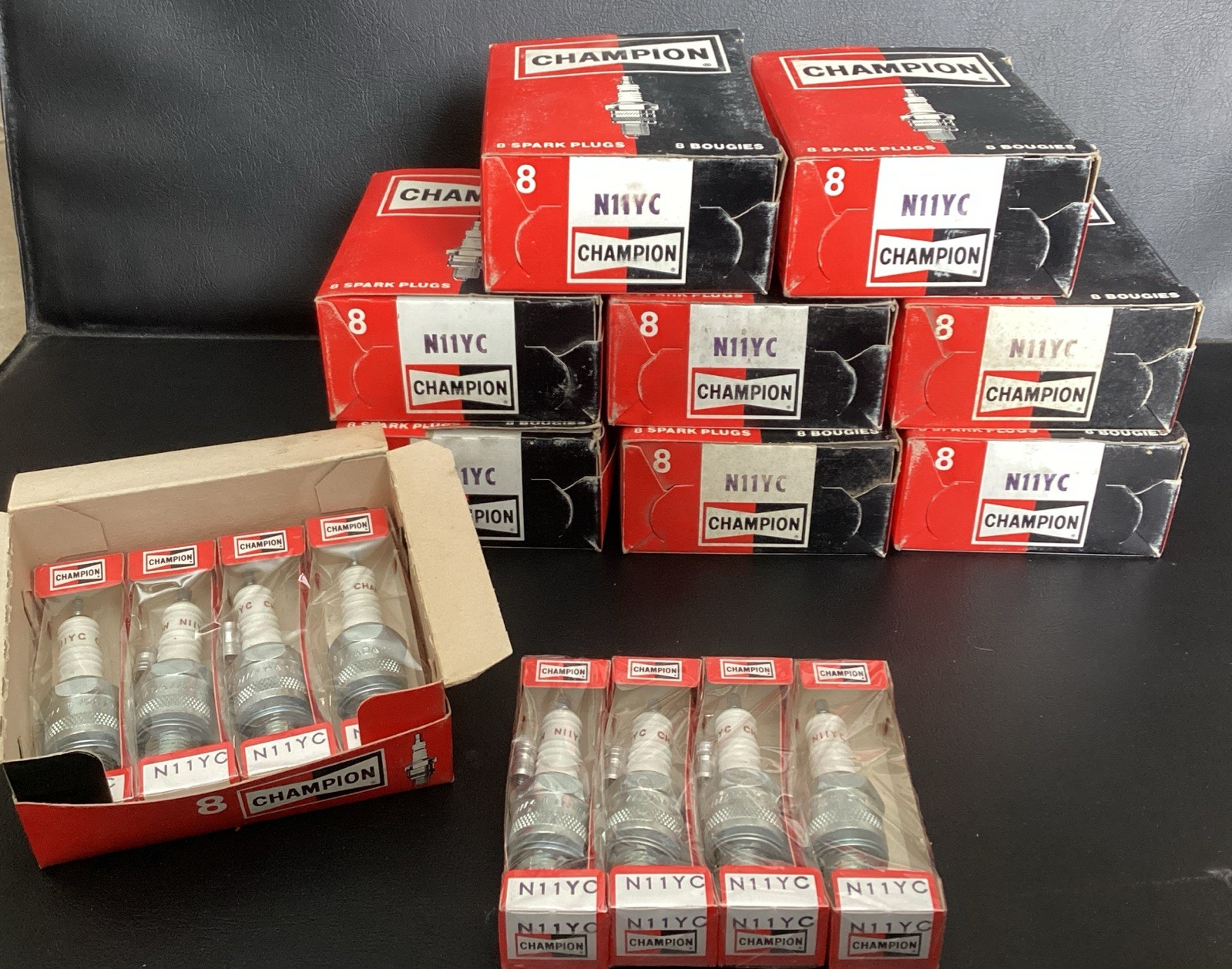 N11YC CHAMPION Spark Plugs NOS 9 Boxes 72 Spark Plugs 