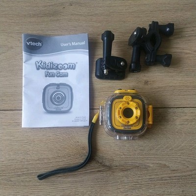VTech KidiZoom Action Cam gelb Kinder Digitalkamera & wasserdichte Tasche 