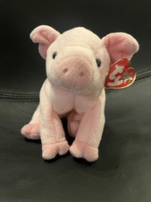VGC Retired Ty Beanie Baby Plush Hamlet the Pig Tagged Excellent Condition