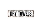 Swimming Pool & Beach Dry Towels Vinyl Sticker or Metal Sign