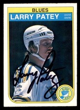 1982 OPC O-Pee-Chee Hockey #308 Larry Patey Signed Autograph (no COA)