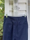 NWT Talbots Pretty Navy Linen Blend Side Zip Waist Button Detail Dress Pants 16W — photo 6
