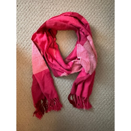 Bufanda a cuadros rosa diseño Cashmere Feel Italia - Imagen 2 de 6