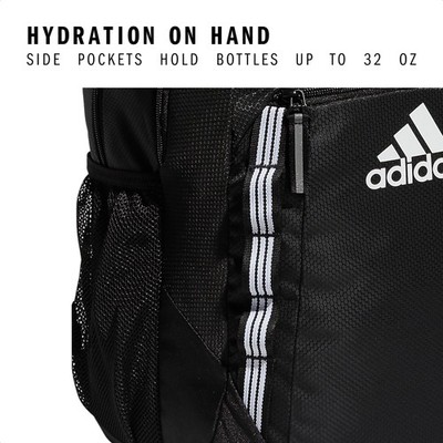 2018 adidas backpack shopko Adidas Black White Stripe Backpack With Laptop Sleeve And Loadspring Straps