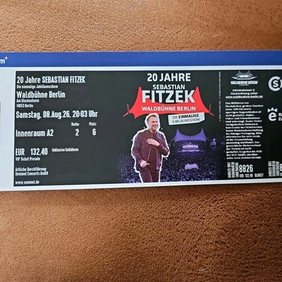Fitzek Jubiläumsshow Eintrittskarten 2.Reihe VIP Packages 20 Jahre Waldbühne