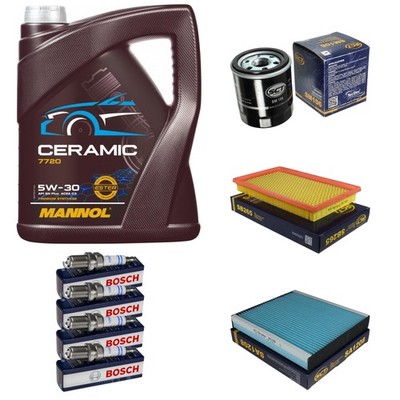 Inspektionspaket 5L MANNOL Ceramic 5W-30 für Suzuki Vitara 1.6 AllGrip