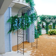 Metal Pergola Arbor, 7.9 Ft High x 3.8 Ft Wide, Garden Arch for Various Climb...