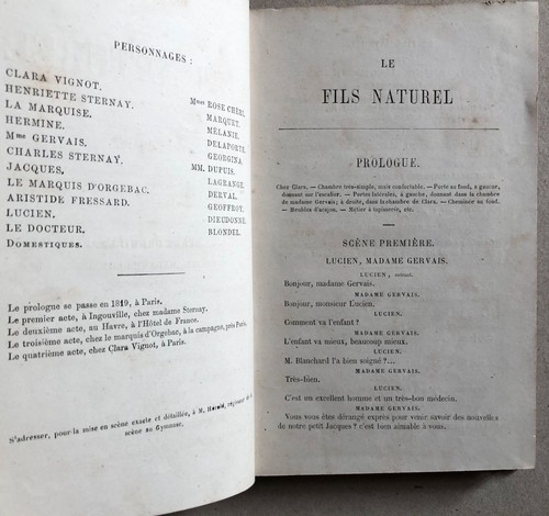 Alexandre Dumas fils — Le Fils naturel — édition originale — Charlieu — 1858. - Imagen 4 de 10