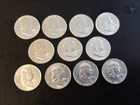 11.  B.U. Franklin half dollars 90% Silver