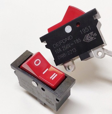 2 PCS For DEFOND DRB-2213 Rocker Power Switch Push Botton 4 Pin