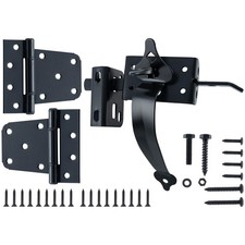 WellMade Heavy Duty Self-Locking Gate Latch Kit for Wooden/Vinyl Fence - 3.5"...