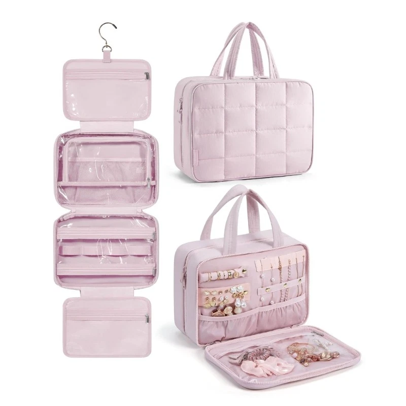 Travel Toiletry Bag for Womens Girls Hanging Makeup Cosmetic Bag Organizer Gifts