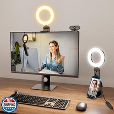 Evershop Ring Light for Laptop Desk Clip On,Small Computer Video