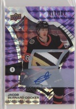 2021-22 Allure Rookies Purple Diamond 2/10 Jacob Bernard-Docker Patch Auto 1dv2