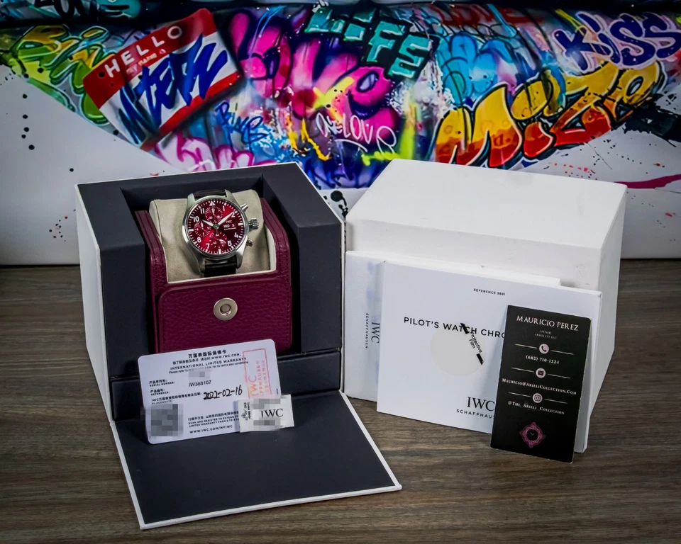 IWC Pilot Chronograph LTD Year of the Tiger Red Dial – BOX & PAPERS – IW388107 - Image 2 of 4
