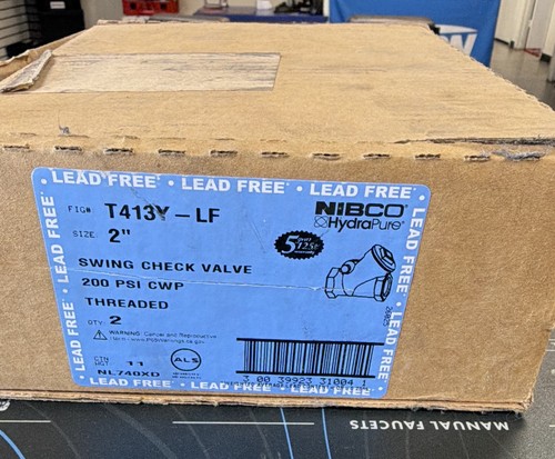 Nibco 2 in Swing Check Valve Brass Lead Free Water 200 PSI T413Y-LF
