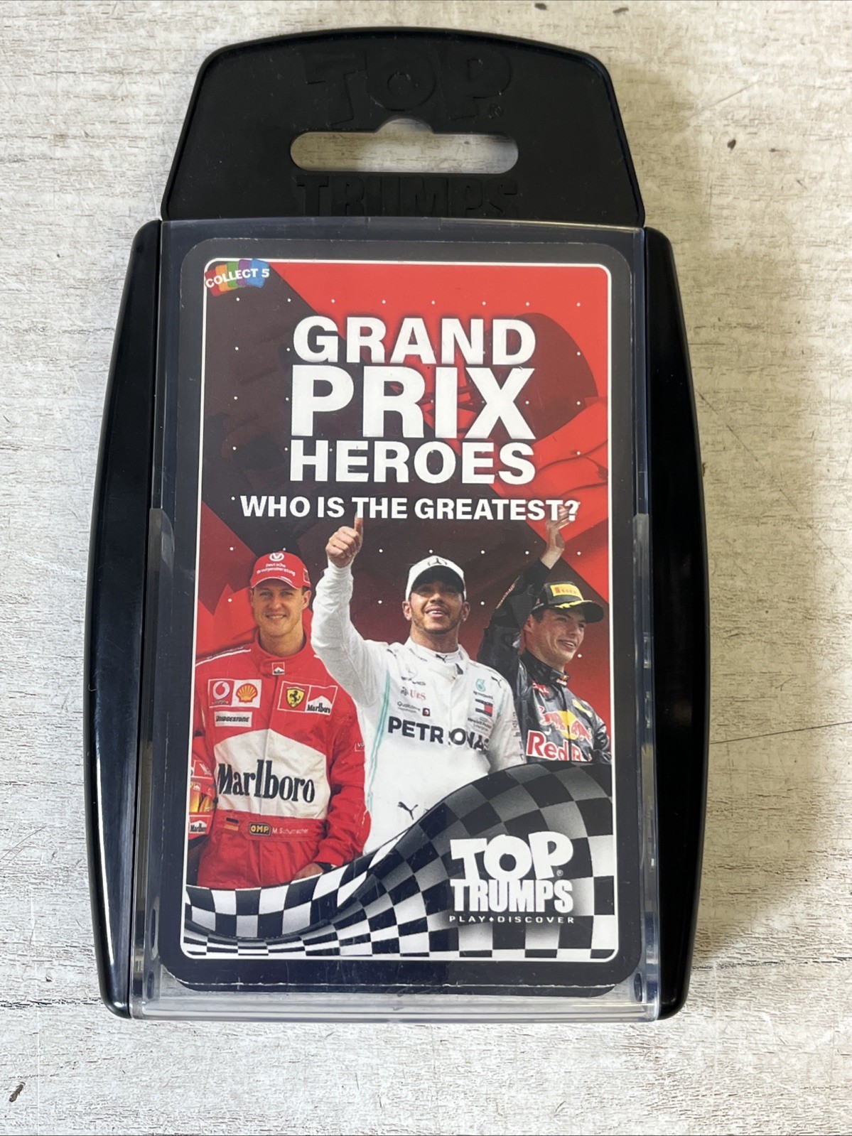 Top Trumps Grand Prix Heroes Card Game ~Who Is the Greatest? Very Good Condition