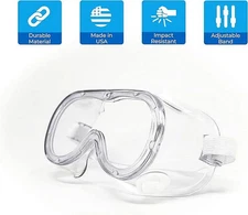 2 x Safety Goggles Anti Fog Splash Resistant Safety Goggles, Eye Protection