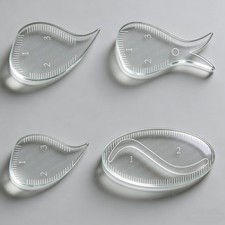 Hairstroke Brow Mapping Ruler   Reusable Acrylic 1 Count Pack of 1 , Kit-1