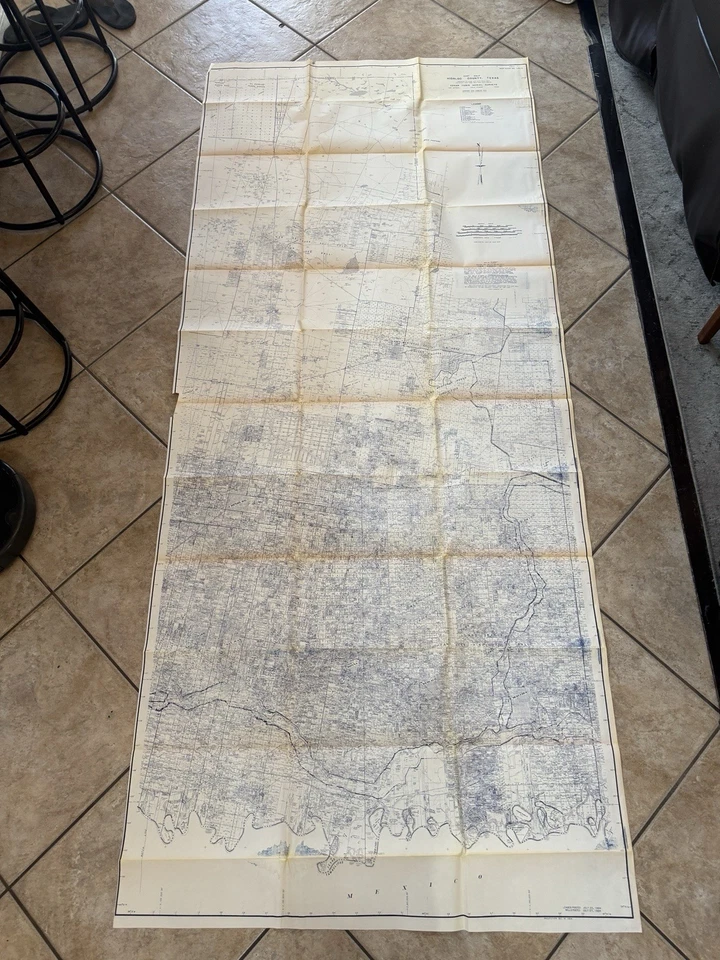 Hidalgo County TEXAS East Half Edgar Tobin Aerial Surveys Map Oil Gas Wells - Image 3 of 4