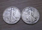 1941 S & 1944 S Liberty Walking SILVER HALF DOLLARS (Lot of 2) 0.723 oz silver
