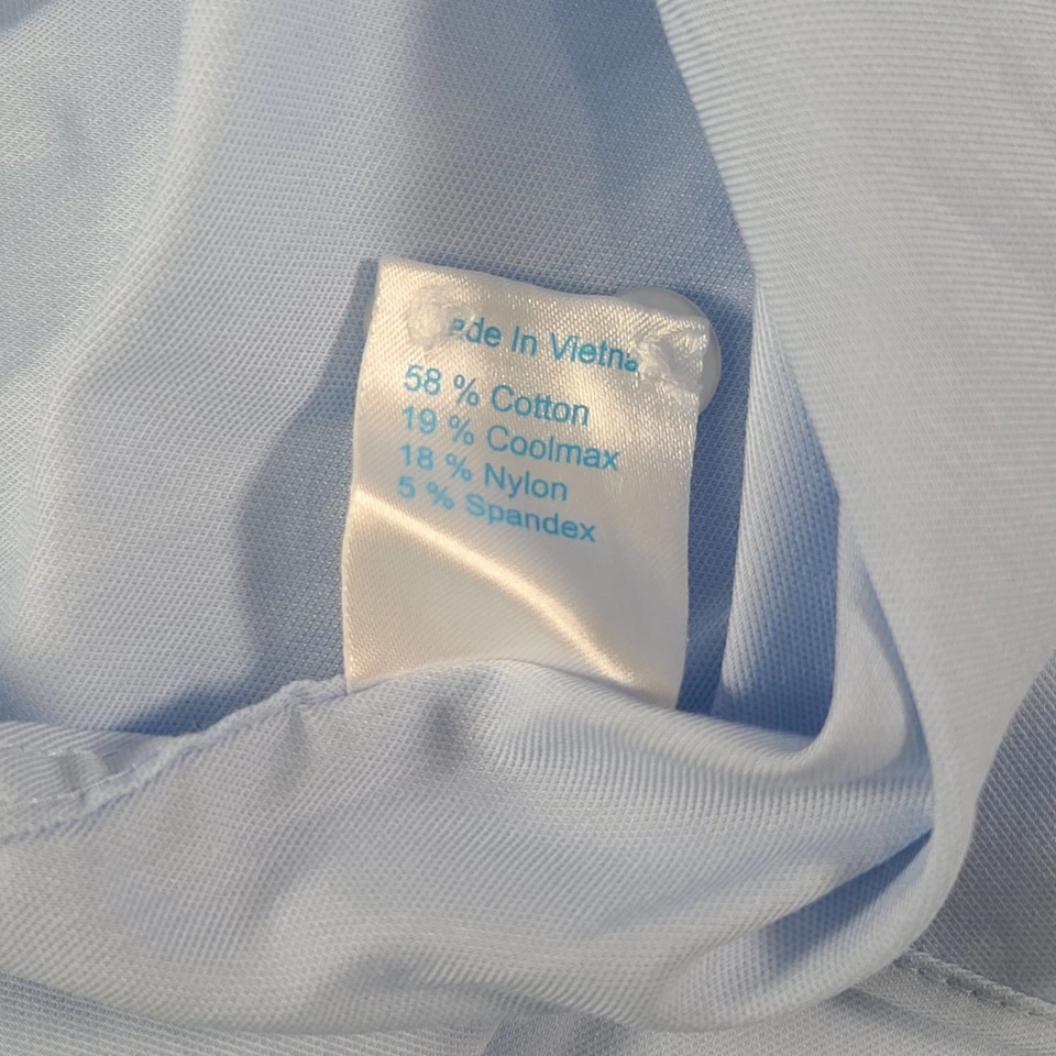 Camisa Twillory Performance Para Hombre 17.5 36/37 Azul Ajuste Tradicional Vestido Botón Foto 4 de 4