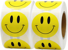 Happy Face Circle Dots Paper Labels Reward Stickers Teachers Stickers 500 Pieces