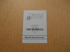 WSA Western Soccer Alliance Seattle Storm Vintage Defunct 1986 Card Schedule