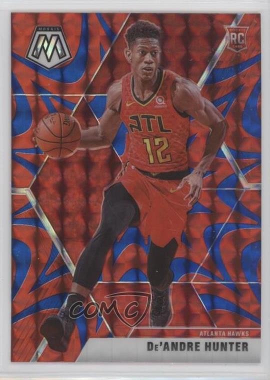 2019-20 Panini Mosaic Rookies Reactive Blue Prizm De'Andre Hunter #239 3hd