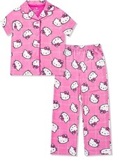 Hello Kitty Girls Pajama Set 6 Dark Pink