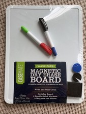 Casemate Magnetic Dry Erase Board 14x11 Markers Magnets Eraser Home Office