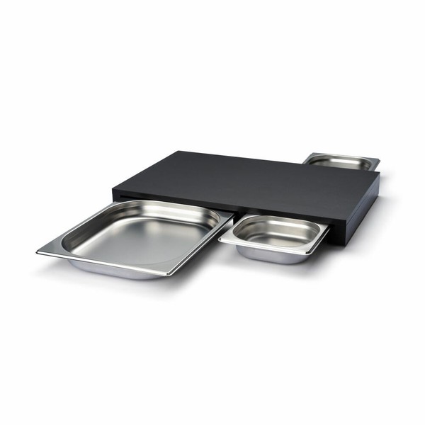 Continenta Multifunktionsbrett Mit 3 Schubladen Duracore Schwarz 49.5 X 32.6 Cm-image