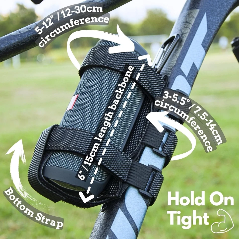 Soporte de altavoz portátil para bicicleta carrito de golf - Soporte de correa ajustable para JBL Flip 5 C Foto 2 de 4