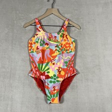 Adidas Womens Swimsuit Size 12 FARM RIO Multicolor One Piece Colorful