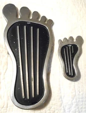 Vintage Cal Custom Gas Pedal And Dimmer Switch Chrome & Black Foot Hot Rod GC