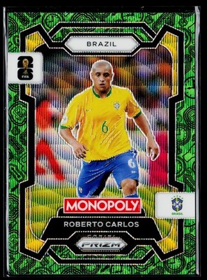 Roberto Carlos 2026 Panini Prizm Monopoly FIFA World Cup Green Wave #17 Brazil
