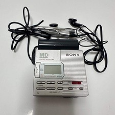Sony MZ-R90 Portable MD Recorder Silver Tested Working Japan