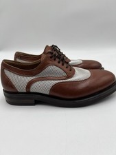 Salvatore Ferragamo Tramezza two-tone spectator oxfords Brown Leather Size 6EE