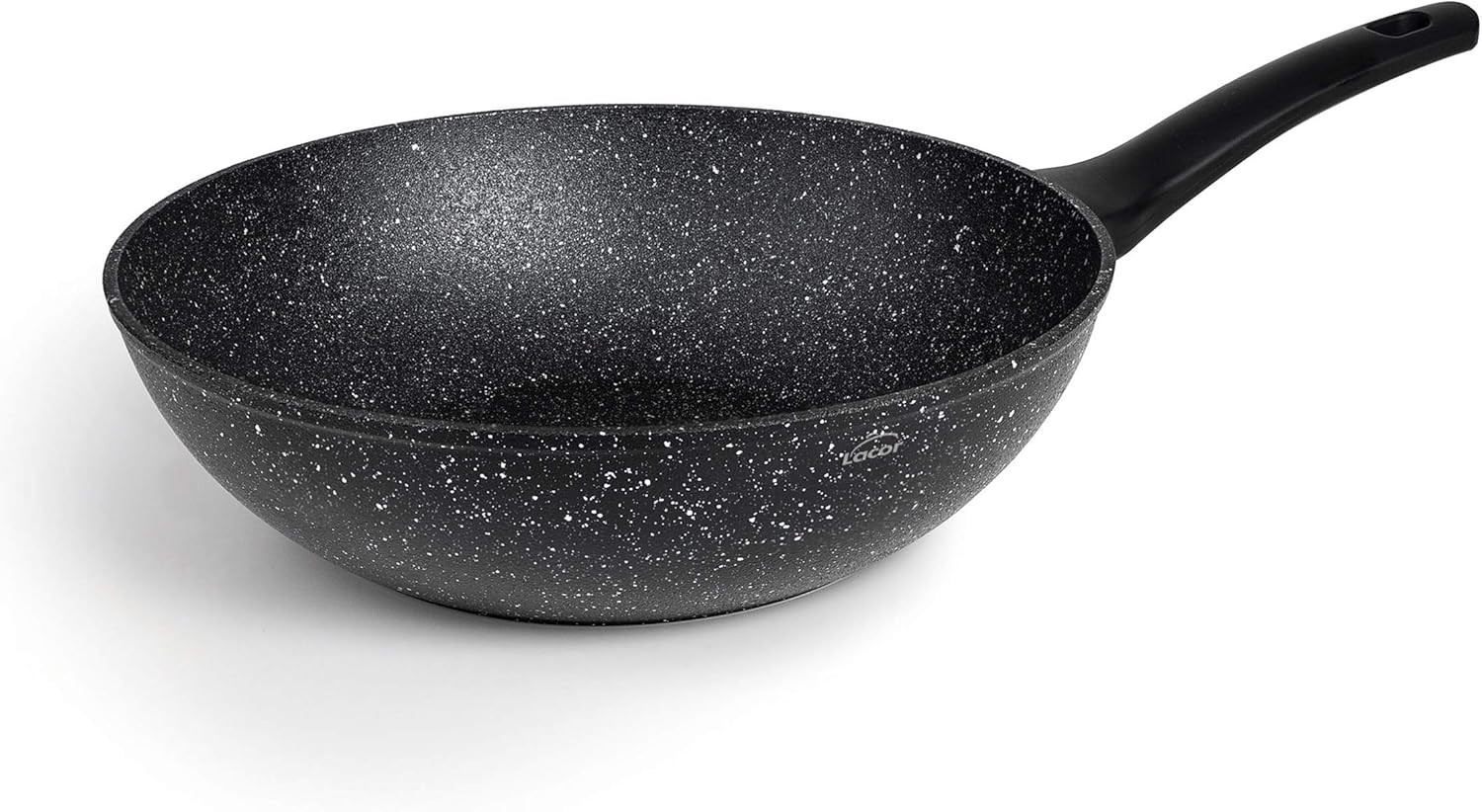 Wok Design Lacor 26848 Alluminio Forgiato Nero Induzione 28cm