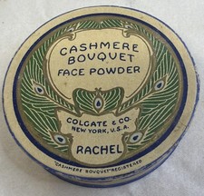 1930's COLGATE VINTAGE CASHMERE BOUQUET RACHEAL FACE POWDER PAPER BOX