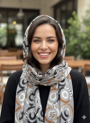 Women's Cotton Voile Rectangle Hijab Scarf Soft Lightweight Head Wrap