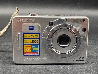 Digitalkamera Sony Cyber-shot DSC-W55 Silber 7,2 MP 3x Zoom Kompakt Vintage