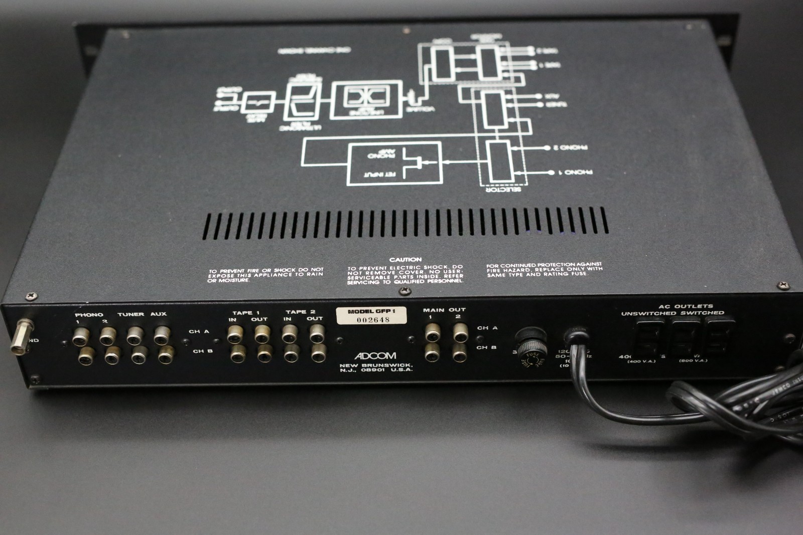 Adcom GFP-1 Preamplifier – Parts or Repair