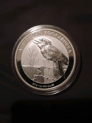 2016 Australian Kookaburra Perth Mint Silver Coin in Original Capsule 1oz. .999