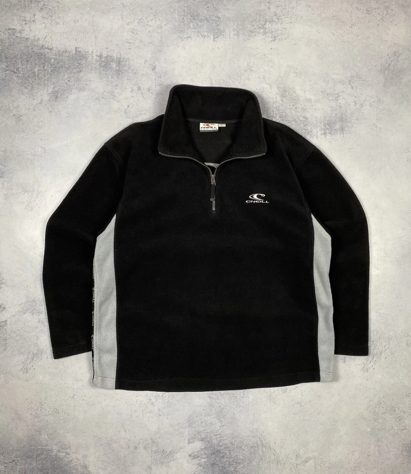 Chaqueta polar negra con logotipo grande Oneill Surf Wear vintage de los años 00 Y2K para hombre talla L Foto 3 de 4
