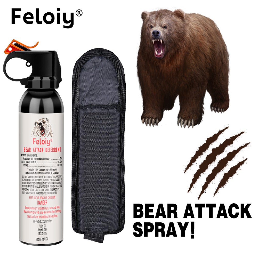 Feloiy Bear Spray 11oz Powerful Stream Strongest Legal Formu