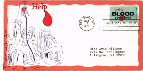 Dr Jim Stamps Giving Blood Saves Live First Day Issue Near Monarch Size Cover