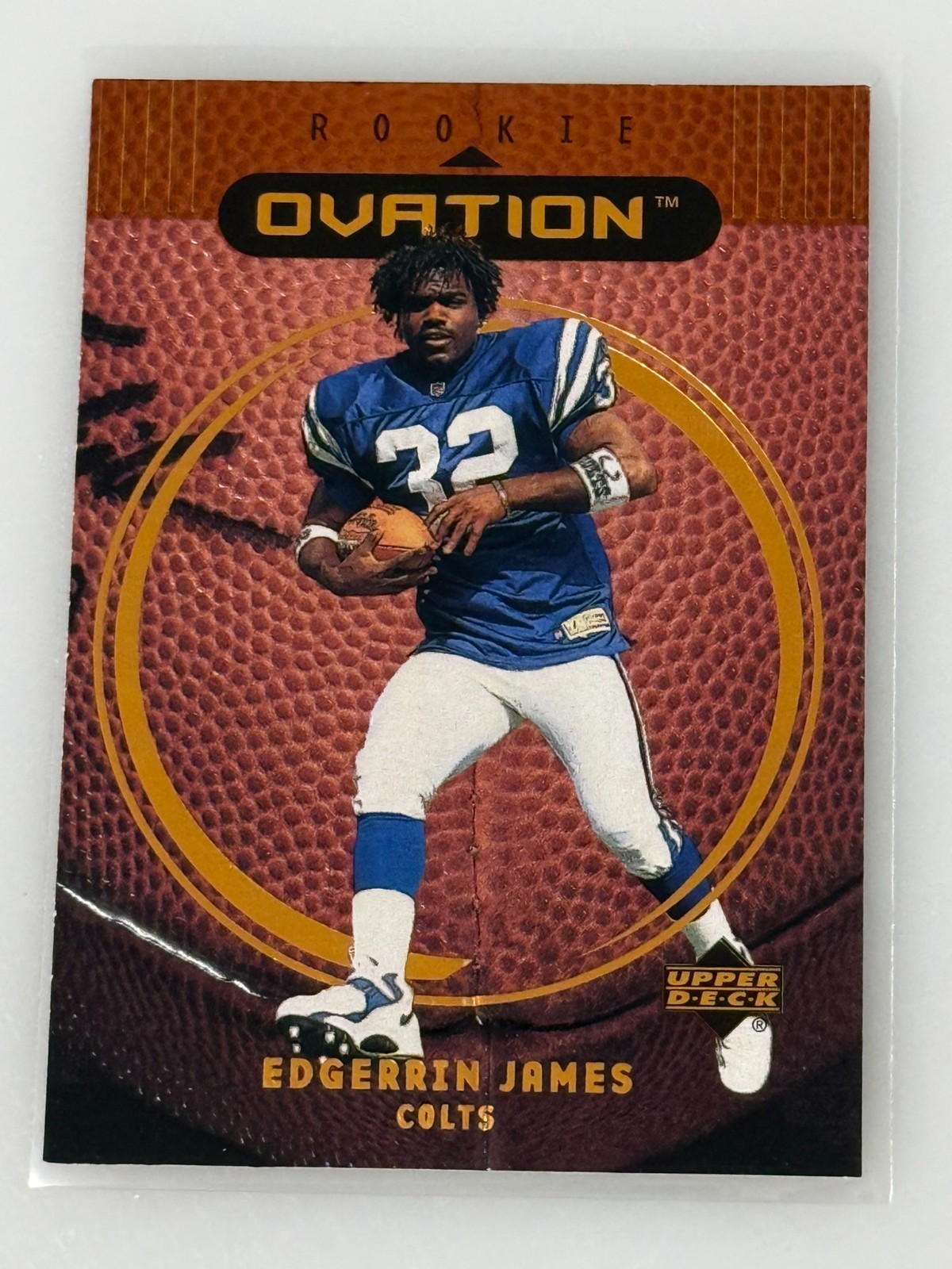 1999 Upper Deck Ovation Edgerrin James Rookie Ovation #64 RC Colts HOF