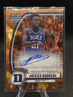 PATRICK NGONGBA 2024-25 BOWMAN CHROME U 1ST SAPPHIRE ORANGE AUTO /25